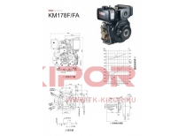 Дизельный двигатель KM178FE
